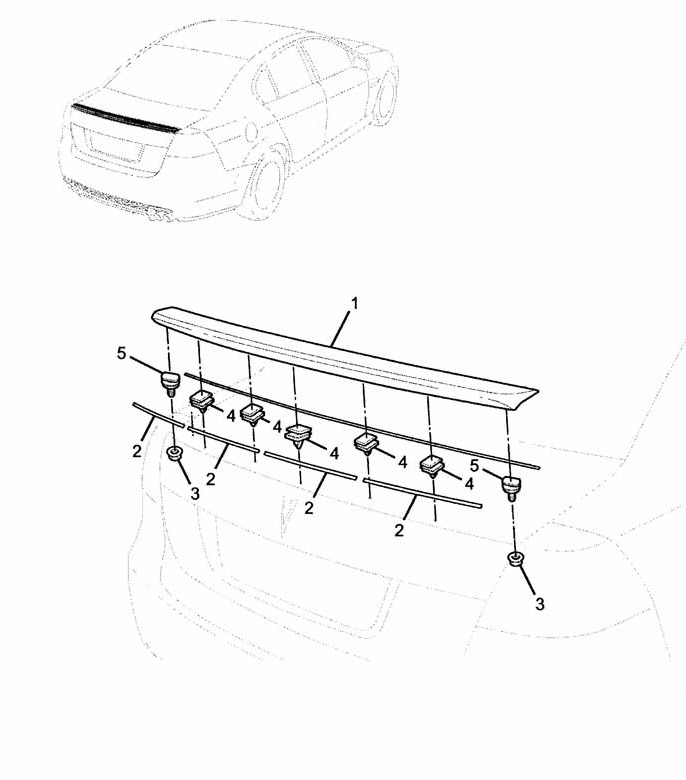 UNPAINT 08-09 For Pontiac G8 4D Sedan F-Style Rear Window Roof Spoiler Wing